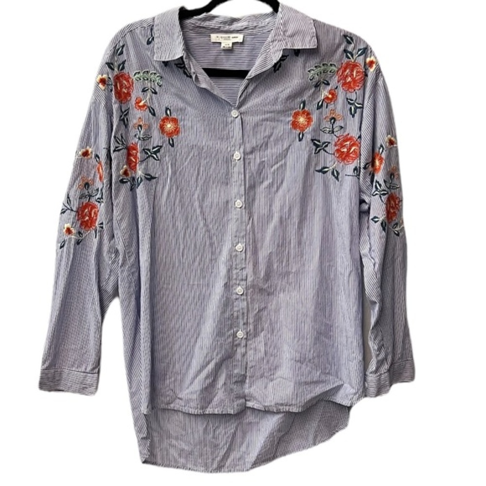Beach Lunch Lounge Embroidered Button Down